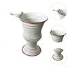 Flower Pot Vase Figurine with Drainage Hole Gift Statue Decorative Plant Container Planter