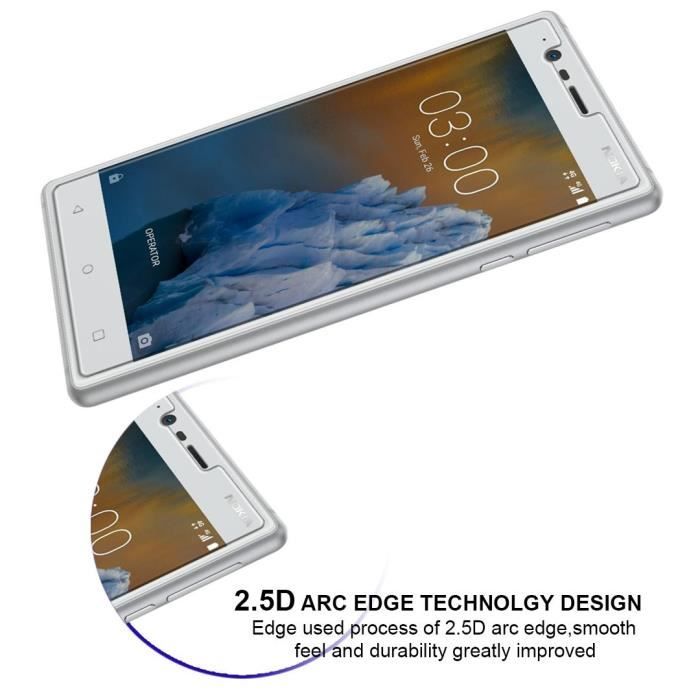 Film de protection - Phonillico® - NOKIA 3 - Verre trempé - Ultra résistant - Transparent
