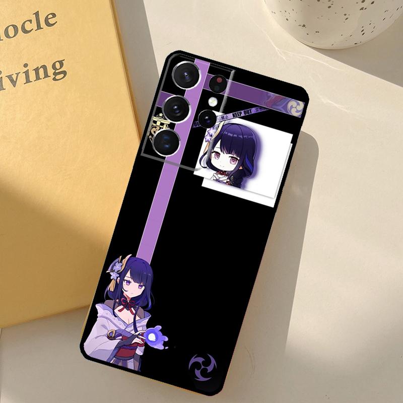 

Genshin Impact Raiden Shogun Phone Case For Samsung Galaxy S25 Ultra S20 S21 S22 S23 S24 Plus S9 S10 S25 FE Cover Shell Galaxy S24 FE