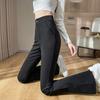 Black Versatile Casual Supermodel Pants for Women New Autumn Winter Elastic High Waist Loose Slimming Flared Pants