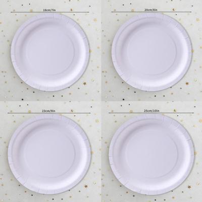Popular Food-Grade White Disposable Paper Plates for DIY Art and Crafts