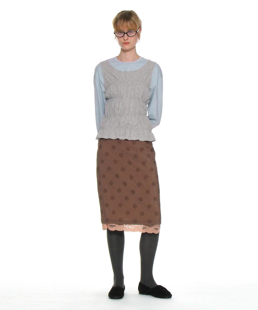 PARTIMENTO WOMEN All-In-One Smoked Long Sleeve Top_Sky
