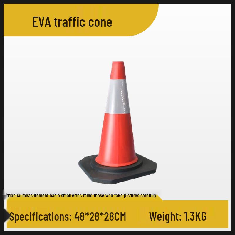 70cm Reflective PVC Traffic Cone with Lifting Ring - Safety Barrier