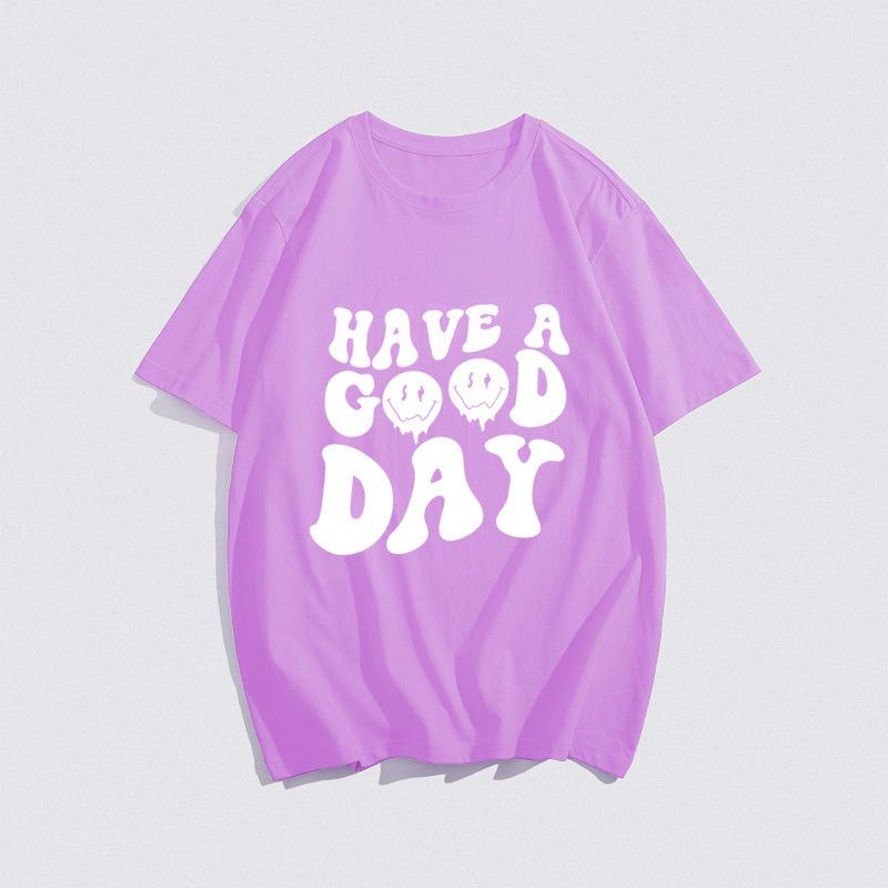 Cotton T-Shirts Unisex Men's Women's T-shirts Short-sleeved Drawings Loose Casual Wear