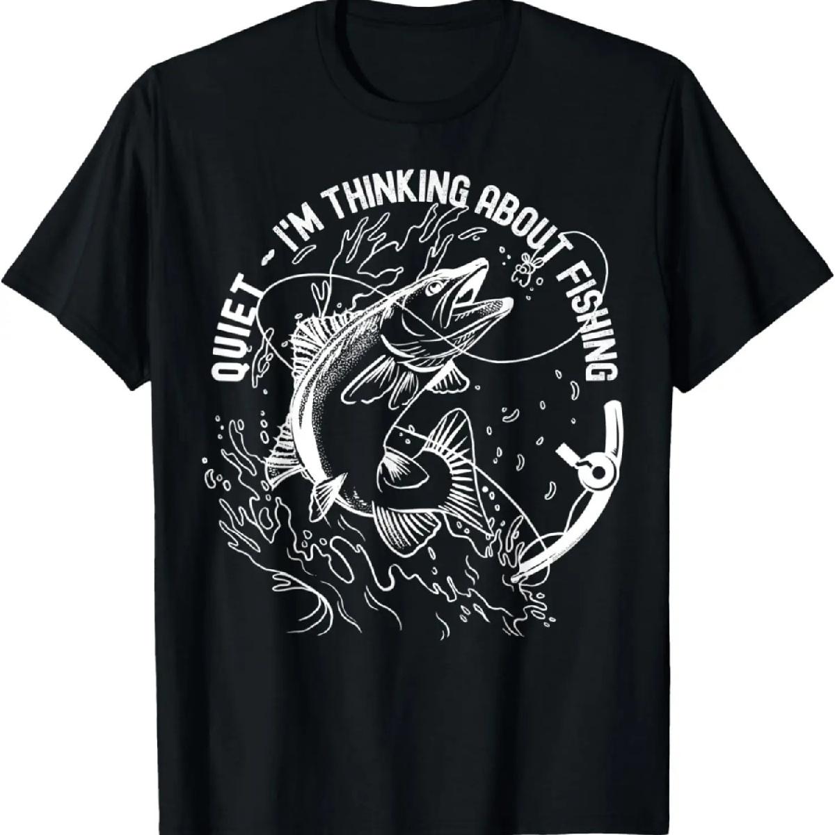 

Смішна Тиха Я Думаю Про Риболовлю Тато День Батька Футболка XXXXXL різнокольоровий