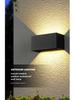 LED Outdoor Four-Leaf Clover Wall Light - Up and Down Beam Decoration for Garden and Exterior Walls.