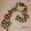 Artificial Rose Flower Vine for Indoor Decoration: Ceiling Hanging & Living Room Decor