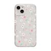 Pink and white small floral application iPhone17ProMax mobile phone case 17 Apple 16/14 matte 15 large hole soft case