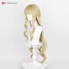 Fontaine Navia Cosplay Wig 95cm Linen Golden Cruly Wigs For Women Cosplay Anime Wig Heat Resistant Synthetic Hair Halloween