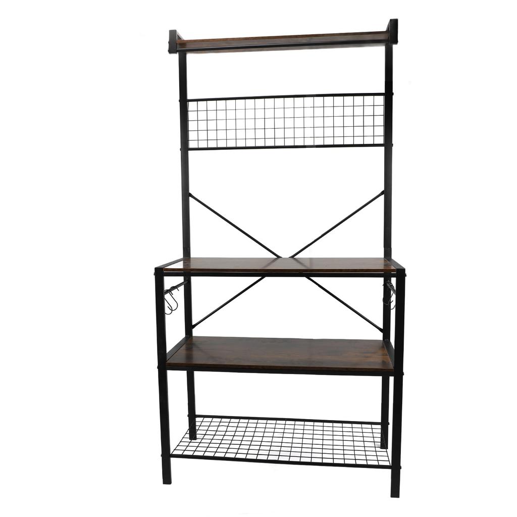 Layered Organizer Shelf Metal Frame Storage Shelving Unit Multi Layer Organizer Stand for Microwave