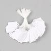 500-Pack Jewelry Paper Cards: Blank Cotton Thread Hang Tags for Handwriting and Pricing