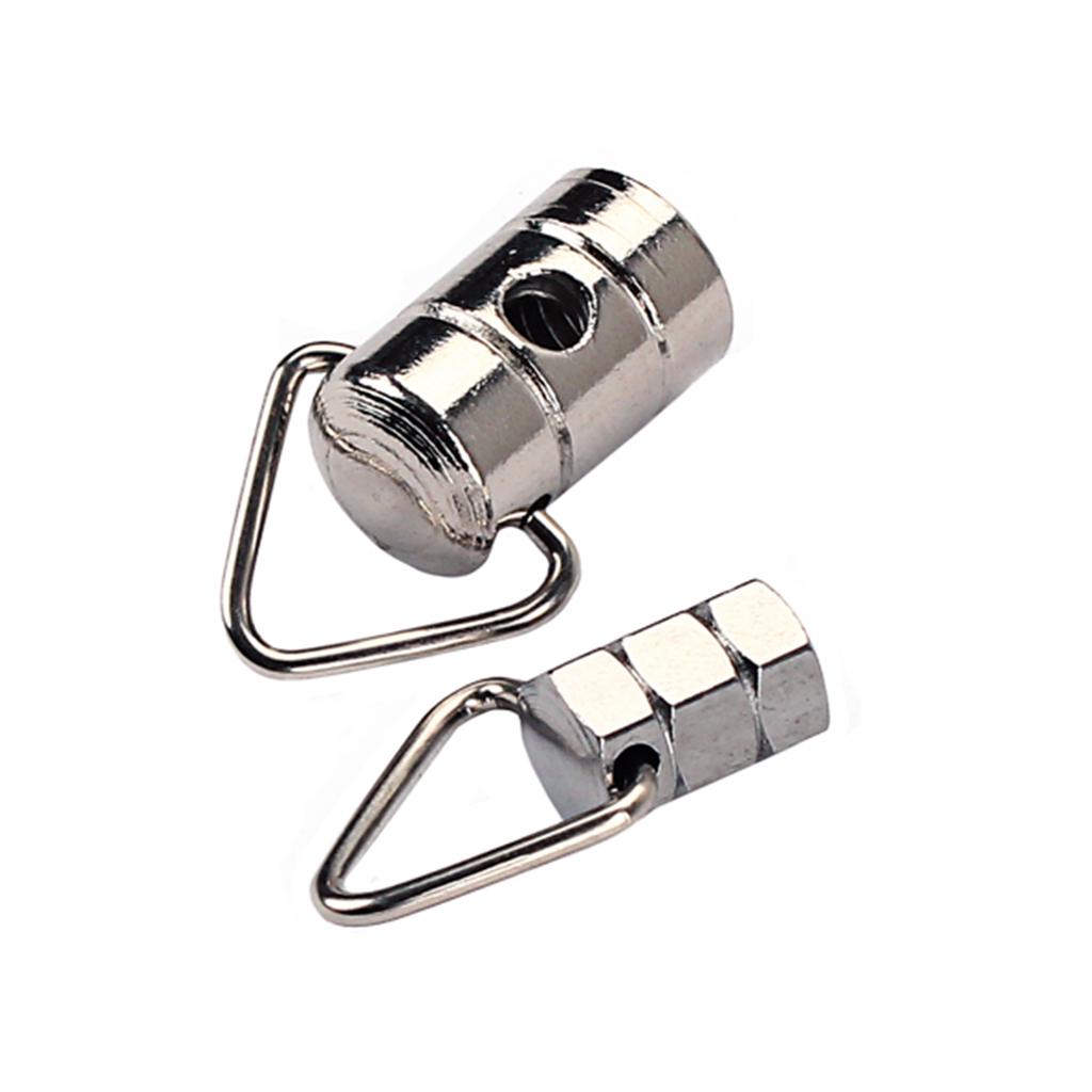 Buy 2 Pieces Different Sizes Nickel Banjo Strap Hooks for Guitar Parts at affordable prices