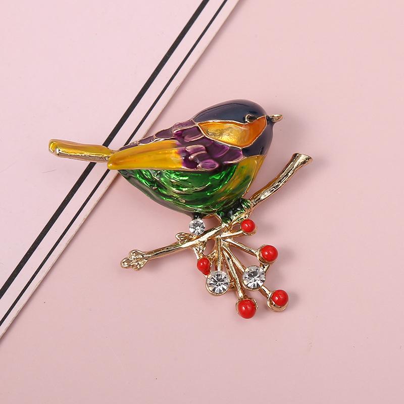Sparkling Colorful Zircon Birds Brooch For Women Rhinestone Crystal  Animal Brooches Coat Dress Lapel Pins Wedding Party Jewelry