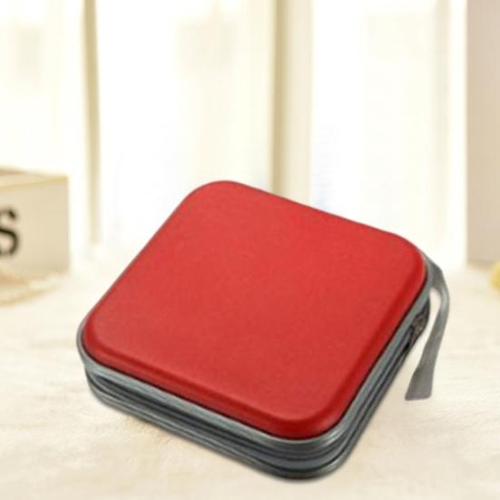 Portable Compact Disc Case 40 Discs Protective Sleeves Large Capacity Zipper Scratch-proof Dustproof DVD Wallet Organizer Bag