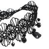 Vintage Gothic Lace Choker For Women Black Pendant Charm Choker Necklace