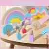 Childrens Wooden Rainbow Block Set For Early Education Color Recognition And Creative Play