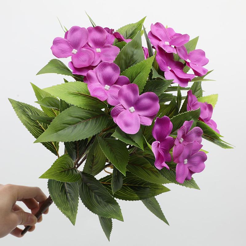 Silk Balsam Artificial Flowers High Quality Wedding Home Room Table Centre Decora Wreath Bridal Bouquets Yard Filler Arrangement