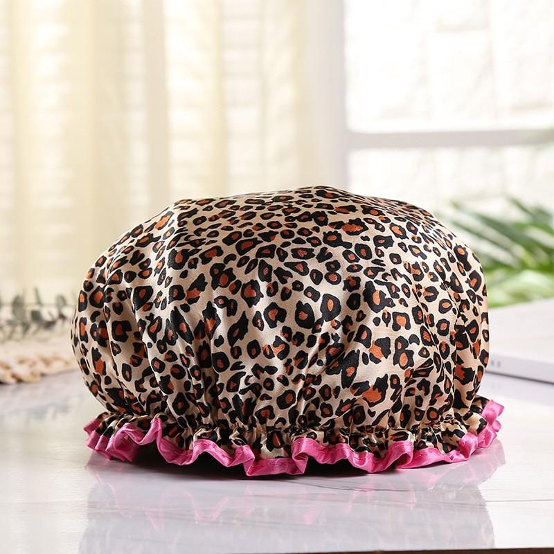 Double Waterproof Shower Cap Shampoo Hair Bath Makeup Head Cover