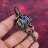 Abalone Shell Gemstone Pendant Copper Wire Wrapped Handmade Jewelry