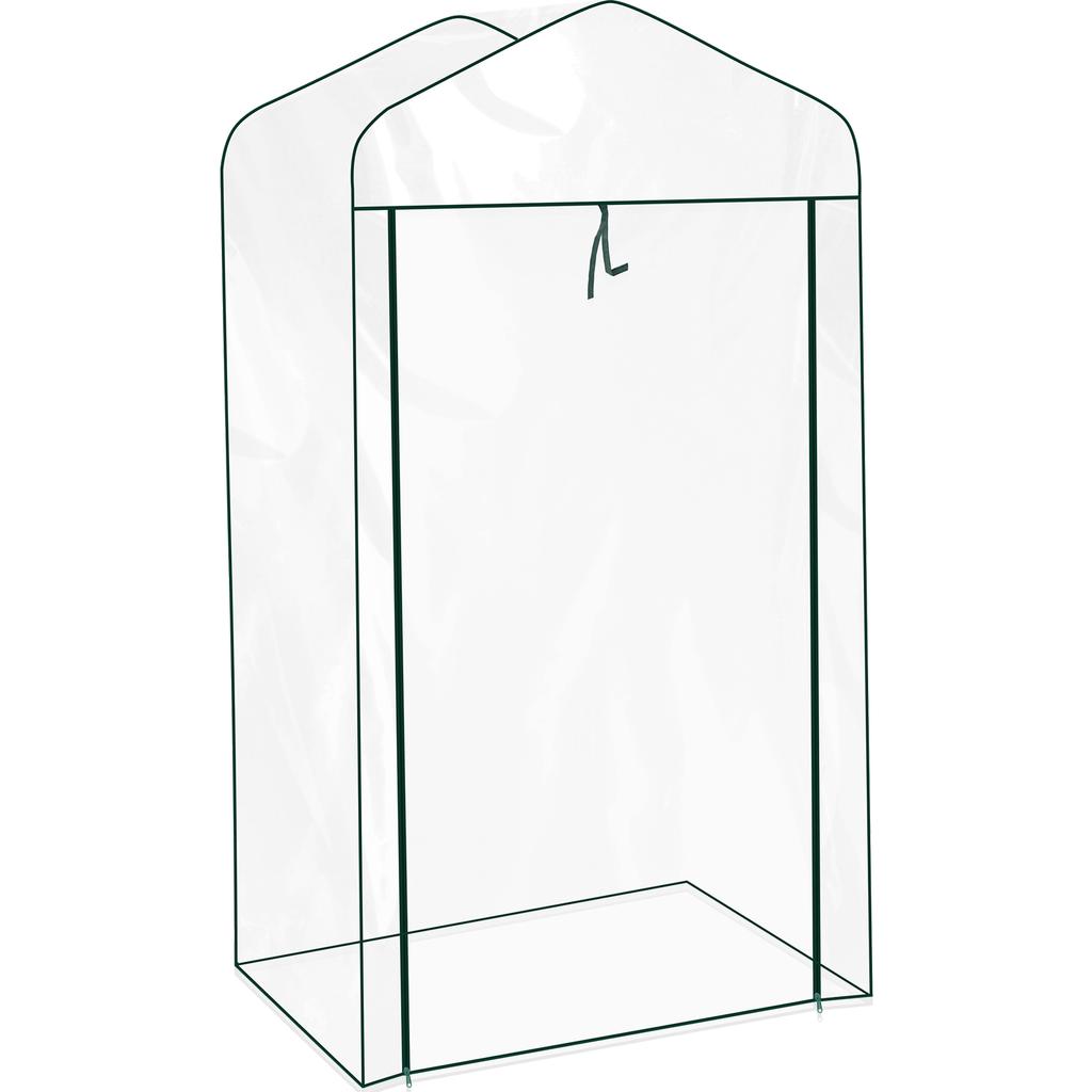 Greenhouse Indoor Outdoor Transparent Weatherproof Greenhouses Warm House with Roll up Double Zipper Door for Outside Plants