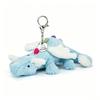 Peluche Soffice Drago Azzurro Cielo Giocattolo di Peluche da JC, Bambola Drago con Spine Colorate e Ali Bianche per Regalo di Compleanno per Bambino