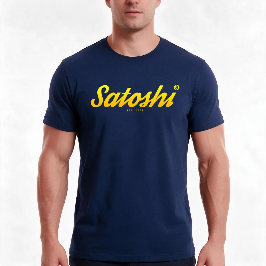Bitcoin Est 2009 Satoshi Nakamoto Cryptocurrency Btc Tshirt Summer Casual Cotton Tee Oversized Streetwear Tops 100 Cotton