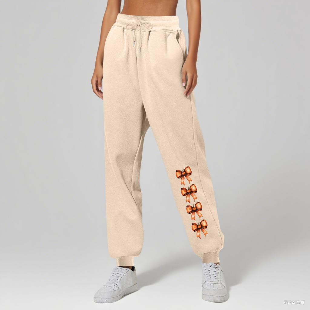 Ladies' Printed Unisex Casual Pocket Drawstring  Pants