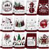 2PCS Christmas towel cloth, dish towel, cross-border microfiber Christmas printing, kitchen towel cloth, dish towel