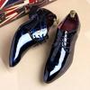 Men's Bright Business Suits Colorful Leather Shoes Hair Stylist Trendy Shoes New Best Man Shoes Patent Leather Nightclubs British Pointed Shoes