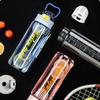 1000 ml Sportwasserflasche Großvolumiger Kunststoffwasserbecher mit Skala Tragbare Outdoor-Reise-Fitness-Krüge Trinkkessel