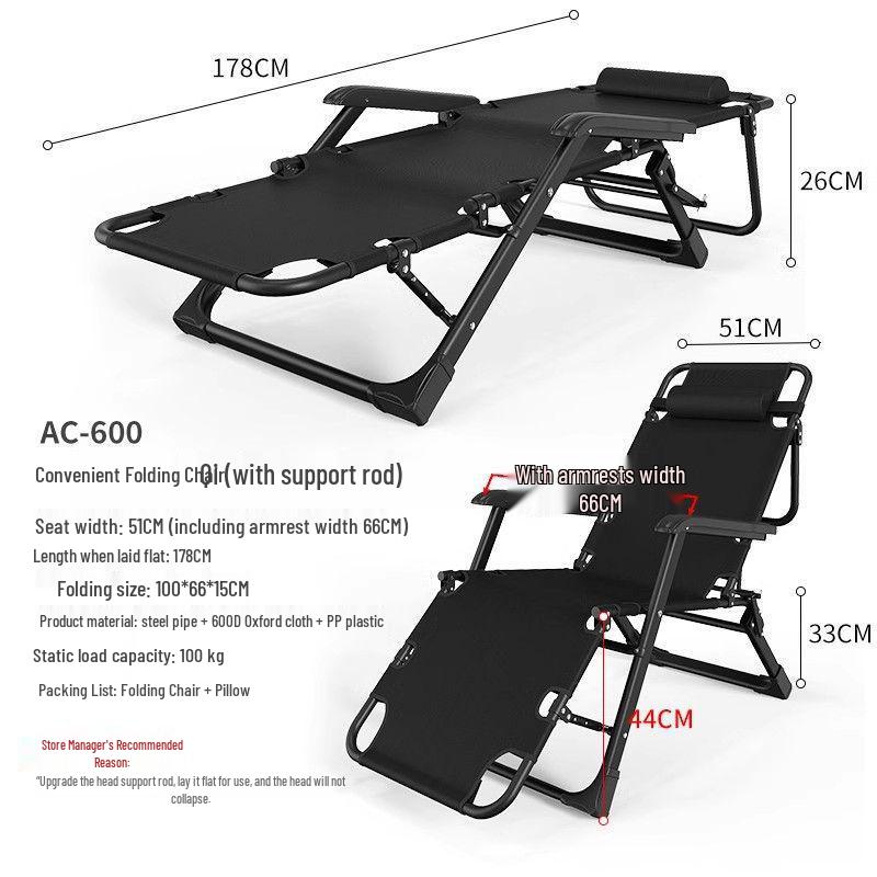 Foldable Lounge Chair - Nap Sofa Bed & Portable Lazy Backrest