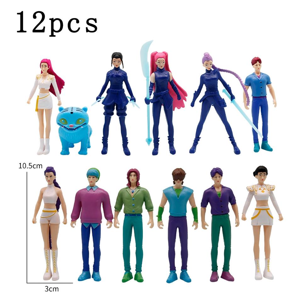 NEW Kpop Demon Hunters Figure Cartoon Hunters Tiger Rumi/Mira/Zoey Action Figure PVC Desktop Decoration Model  Toy Gift