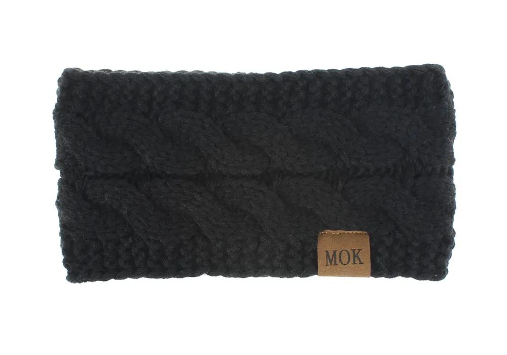 Neuestes Breites Gestricktes Wolliges Stirnband Winter Warm Ohr Damen Verdicken Turban Haarschmuck Mädchen Haarband Kopfbedeckungen Ohrwärmer