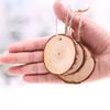 10 X Natural Wood Slice Christmas Tree Ornament Hanging Decor Diy Craft Gift Tag