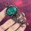 Malachite Pendant Handmade Gemstone Pendant Copper Wire Wrapped Antique Jewelry
