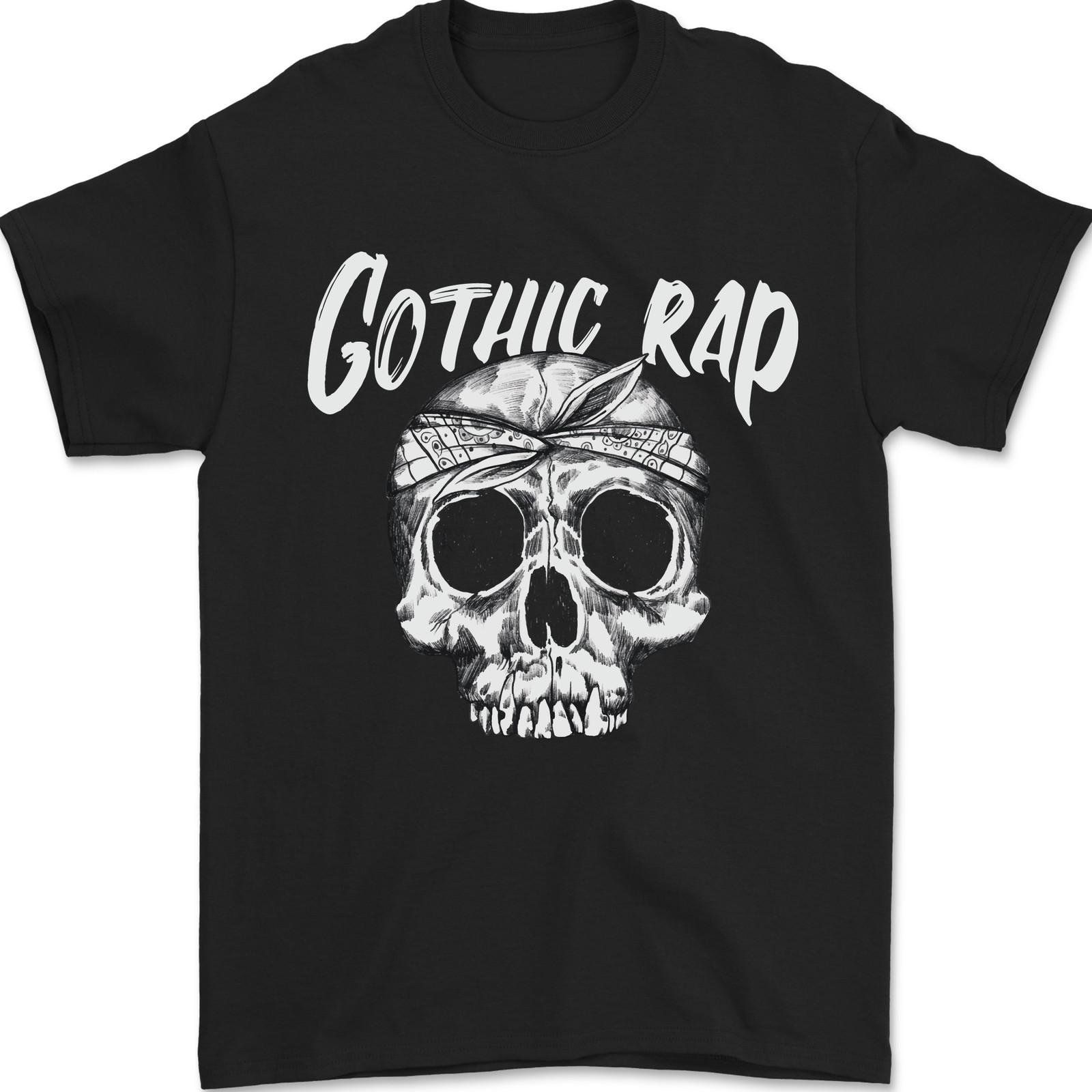 Gothic Rap Skull Hip Hop Music Gangster Mens T-shirt Cotton L