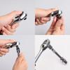 Dafei 12-Piece Labor-Saving Ratchet Wrench Set for Fast Manual Car & Motorcycle Repairs