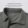 Shanshan Men's Spring/Summer Thin Wrinkle-Textured Polo Collar Jacket