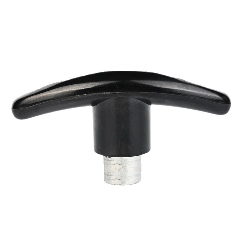 Black Bakelite T-Type Machine Handle with External Thread