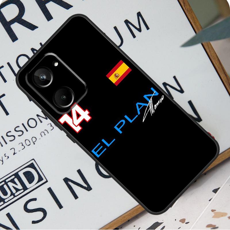 Fernando Alonso Racing For Realme C67 C55 C53 C51 C35 C33 C31 C30 C25s C21Y GT Neo 6 GT5 9 10 11 12 Pro Plus Case