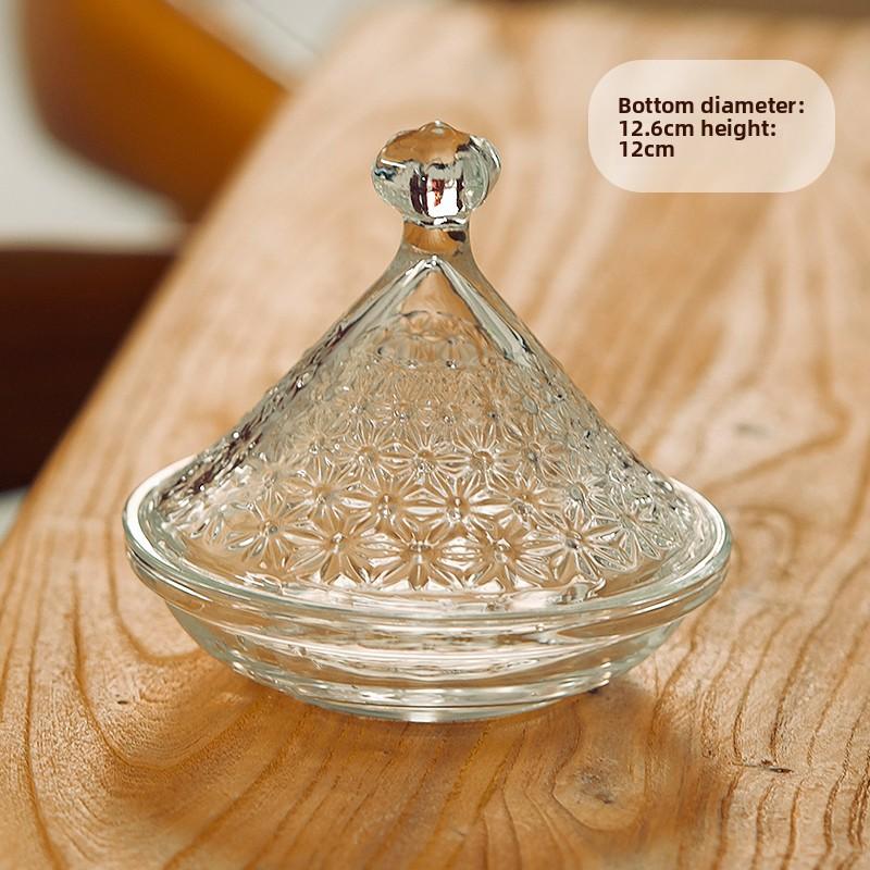 Coffee shop tasting plate, commercial cake display plate with lid, glass tasting dessert, creative bread, glass cover