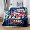 Bayern Munich Soccer Poster Customize Text Blanket Cozy Personalized Blanket Comfortable Suitable for Home Decor Sofa Chair Picnics