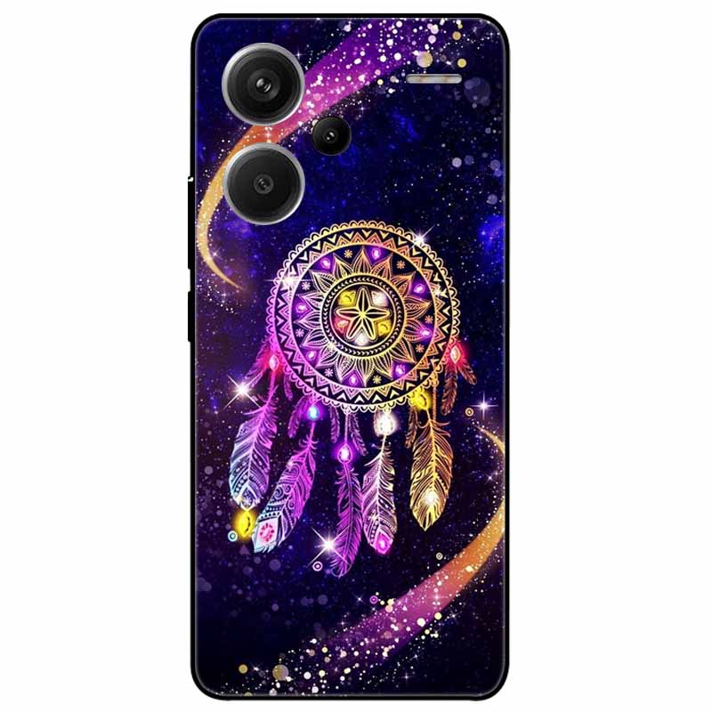 For Redmi Note 13 Pro Plus 5G Pro+ Case Soft Black Painted Cats TPU Funda For Xiaomi Redmi Note 13 Pro 5G Note13 Silicone Cover