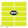 50/10pcs Car Bumper Reflective Stickers Reflective Warning Strip Tape Secure Reflector Stickers Decals Safety Warning 3*8CM