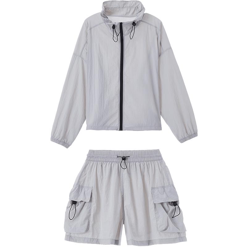 Betu Women s Summer Loose Jacket & Shorts Two-Piece Set M