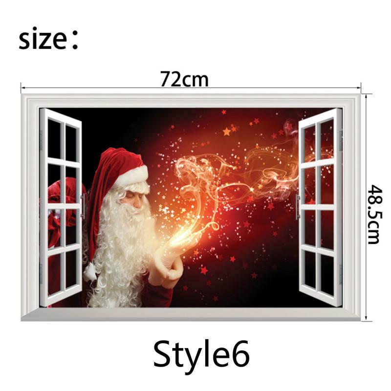 Christmas Window 3D Wall Stickers Personality Home Christmas Decoration Stereo Wall Stickers