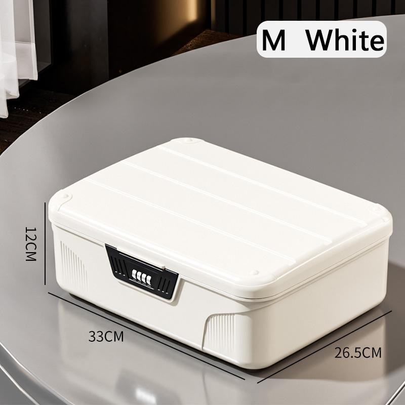 Large Capacity Password Storage Box for Home Use, Privacy File Certificate Layered Storage Box, Student Dormitory with Lock Stor