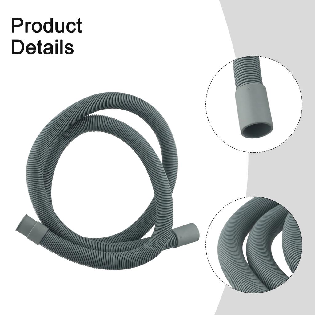 1.5M Washing Machine Dishwasher Drain Waste Hose Water Outlet Expel Soft Tube Extension Pipe Stretchable Drain Flexible Hose
