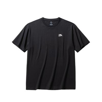 Sports Lifestyle Series Solid Color Round Neck Comfortable Breathable Versatile Short Sleeve T-Shirt Men Tops Black 972528125-6