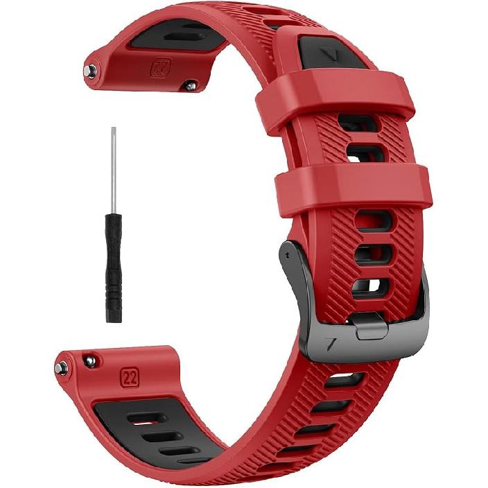 Abanen Customized Quick Release 22mm Silicone Watch Band for Garmin Instinct 2 /Forerunner 955 965 / Fenix 7 / Fenix 6, Soft Sport Wrist Strap with